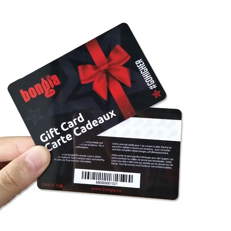 plastic gift card printing