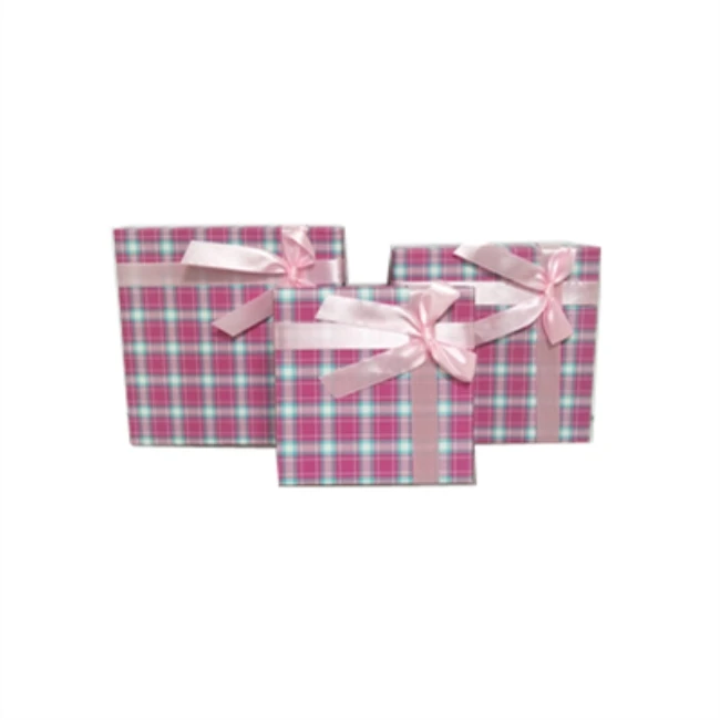 fashion new born baby gift set box lattice pattern paper gift