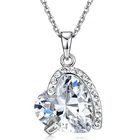 Zircon Light Zircon Zircon Pendant Zircon Hear Light Solid 925 Silver Pendant