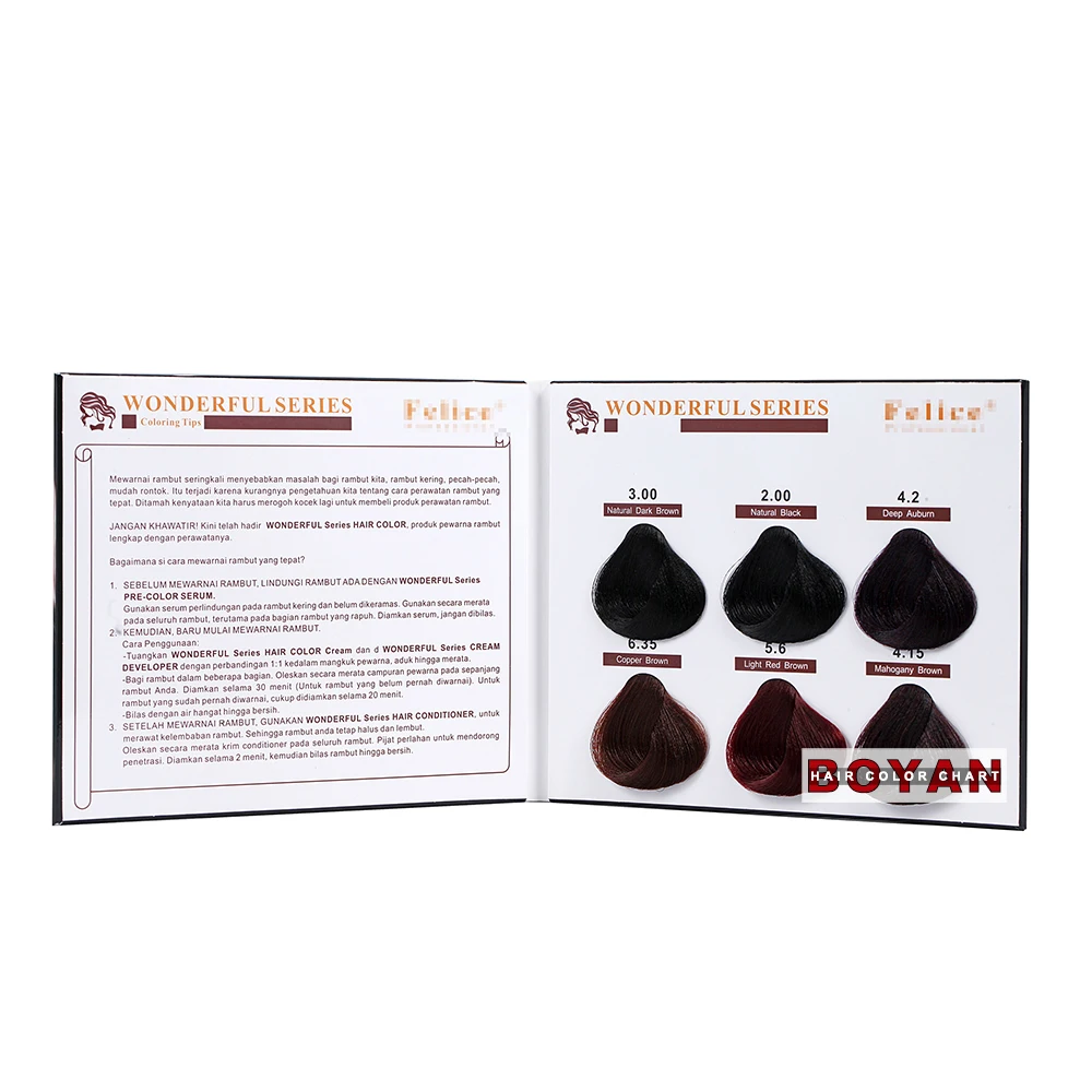 Manufacturer Make International Famous Branded Hair Dye Display Chart - Buy Hair  Color Chart,Hair Dye Shade Card,Ice Cream Hair Color Book Product on  Alibaba.com