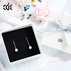 Pearl Earrings Pearls Silver Fashion 925 Sterling Silver Stick Pearl Earrings Thread For Women