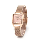 Design Gold Dress New Design Watches Women Luxury Brand Rose Gold Square Ladies Dress Quartz Watch