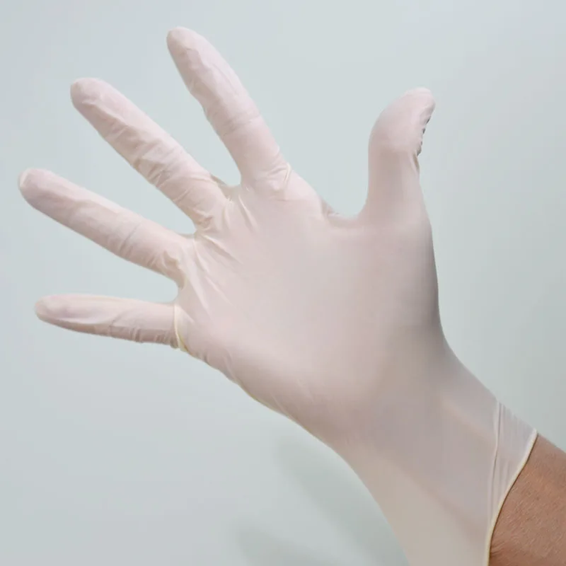 Disposable latex examination glovee powder 4.0mil hand glovee