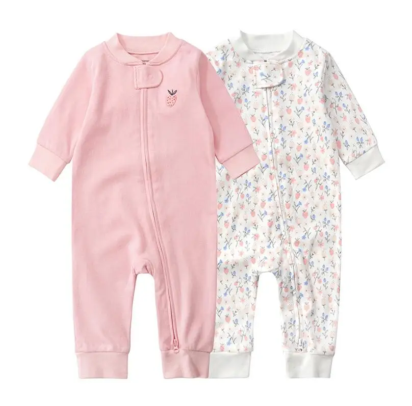 manufacturer Newborn pajama set 2-Piece  bay sleeping suit set  with printing pajamas without foot