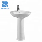 Piece Wash Popular Design Bathroom Ceramic 2 Piece Pedestal Wash Basin C-359