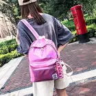 School Custom Logo Sac A Dos Mochilas Mujer Women's Holographic Laser Pu Leather School Backpack Bags For Girls