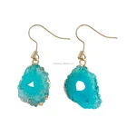 Agate Geode Earrings Earrings Earrings For Women Charm Blue Agate Pendant Geode Druzy Earrings For Young Women