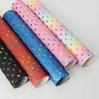 Pu Leather Pupu Hot Selling Fine Glitter Pu Leather With Stamping Heart For Hairbows