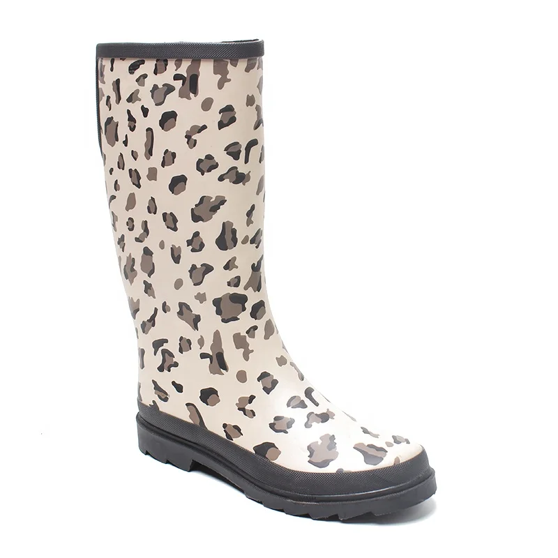 womens leopard print rain boots