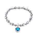 Crystal Bracelet Wholesale Multifunction Wedding Bridal Gift Romantic Huge Love Crystal Pendant Bracelet