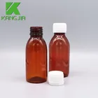 Amber Bottles Drop Bottle PET Amber Medical Oral Liquid Plastic Bottles With Screw Cap