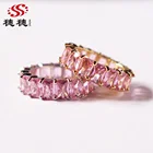 Cz Ring Plated Ring Wholesale Single Color Zircon Silver Plated Baguette Cz Ring For Women