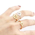 Custom Name Initial Ring Letter A Personalised Ring Cut Out