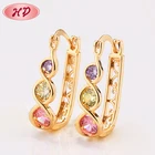 Citrine Earrings Earrings Earrings Factory Citrine Crystal Afghan Kuchi Women Loop Statement Earrings