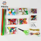 Educational Toys Creative Educational Toys Coloured Chenille Stem Pipe Cleaner Kits With Pompom Sequin Glitter Sticks