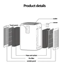 Hepa Hepa Air Purifier With H13 Grade And 710 M3/h CFM To Purify 80m2 Room