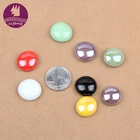 Small Bead Glass Stone Colored Porcelain Small Flat Bead Stone Half Round Glass Marble Ball