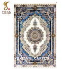 Silk Carpet Persian Carpets Buyers Nanyang Yuxiang 6*9ft Luxury Blue Floral Design Hand Knotted Silk Persian Home Carpet
