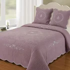 Cotton Coverlets Embroidery Products Factory Direct Sale Cheap Cotton Bedding Quilts Cotton Coverlet