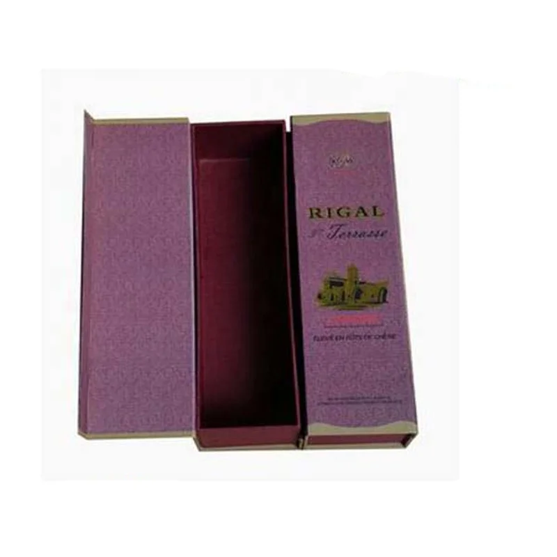 paper magnetic single red wine bottle gift packaging box