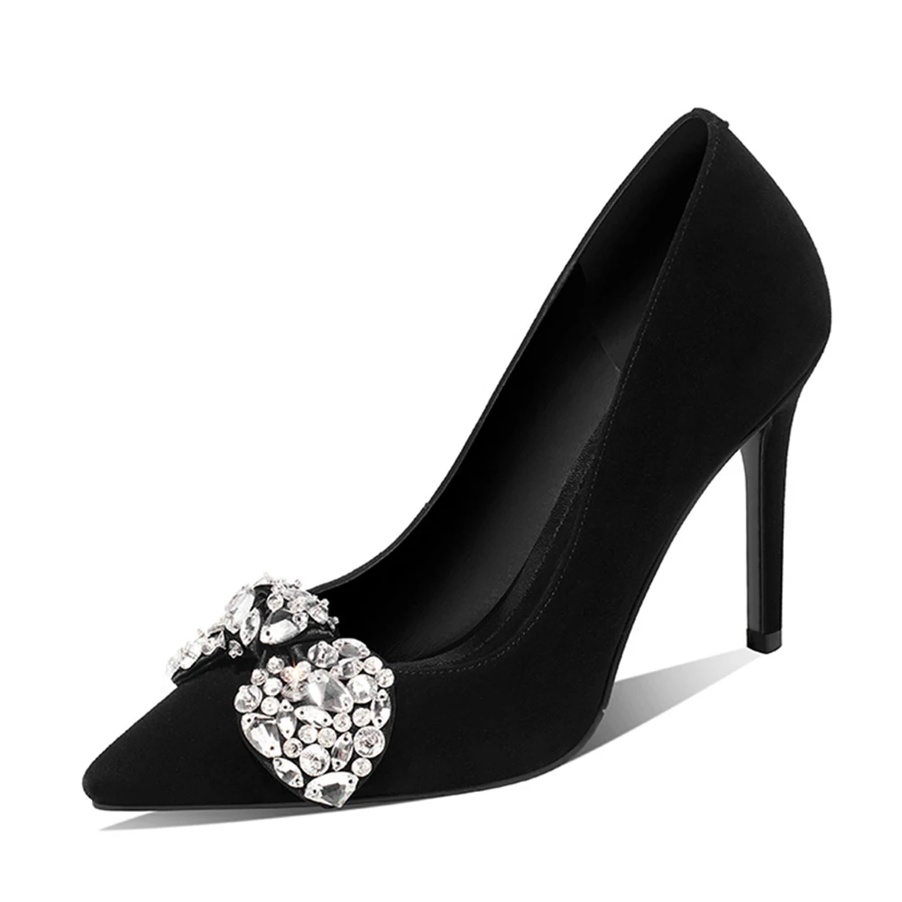 crystal evening shoes