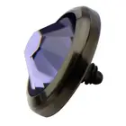 Piercing Dermal Tops Titanium Dermal Piercing Tops With Bezel Set Crystal Gems