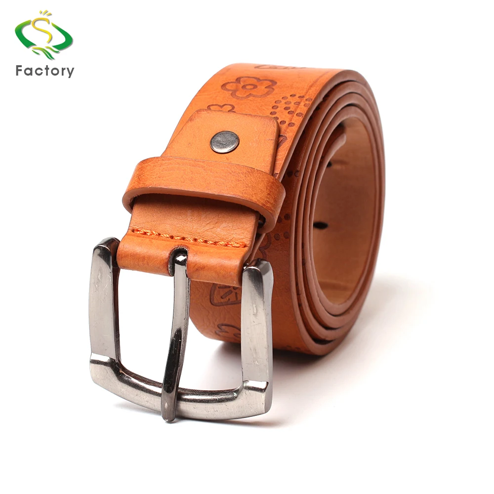 Western Floral Belt Pu Leather Belt 
