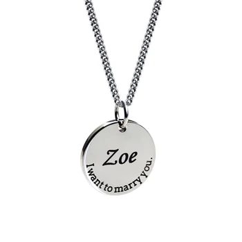 Custom 100% 925 Sterling Silver Fine Men Engravable Round Handmade Gold Plated Jewelry Pendants Long Chains Name Necklaces