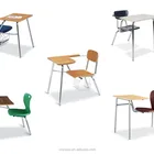 School High School Desk And Chair TOP HOT School Furniture Used High MDF Material School Classroom Best Quality Single Desk And Chair For Sale