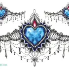 Breast Water BC-002 Chest Breast Garland Flower Temporary Tattoo Sticker Long Time Lasting Water Proof Water Transfer Tattoo Sticker