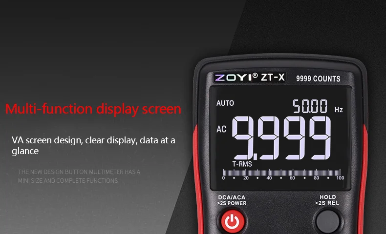 ZOYI ZTX数字万用表9999计数手持好销售真均方根多用表
