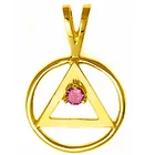 Pendant Customize Pendant Customized 18K GOLD BIRTHSTONE AA SYMBOL PENDANT