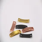 2 hole shiny plated fashion metal label tags for shoe logo
