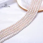 Beads Strand Wholesale 7-8mm Potato Shape Fresh Water Loose Pearl Near Round Beads Strand