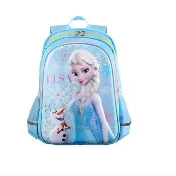 Fashion 2022 3D Character Elsa Olaf Back To School Baby Students Children Girls Backpack Travel Shoulder Book School Kids Bags