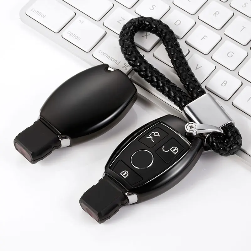 Gold Soft TPU 3-Button Smart Key Cover Holder For Mercedes E C CL GL SL CLK SLK 