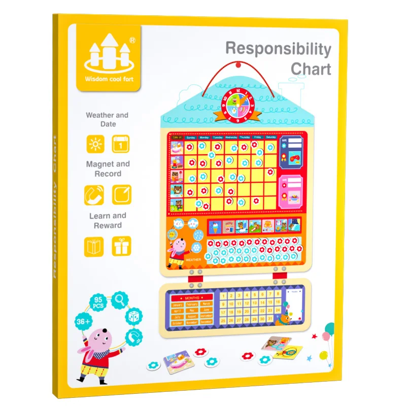 One Magnetic Behavior/ Star/ Reward/ Responsibility Chore Chart Multiple Kids 