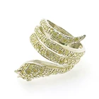 Silver Snake Rings Silver Snake Ring 925 Hot Sell 925 Silver Snake Rings With Yellow CZ