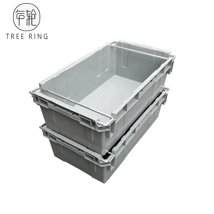20 x Shallow Bail Arm Crates 60 x 40 x 9cm  Plastic Boxes Stacking Trays 