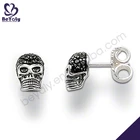 Black Onyx Earrings Earrings Earrings For Silver Graceful Black Onyx Silver Skull Earrings For Men