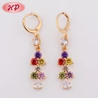 Snowflake 22K Gold Hypoallergenic Hoop Earrings For Girls