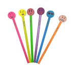 Pencil Eraser Smile Face Colorful Eraser For Pencil Tops