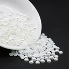 Pearls High Quality Flat Round Colorful Abs Half Bulk Loose Faux Pearls For Diy Z14
