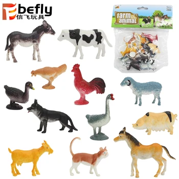 Funny play set plastic mini toy farm animals