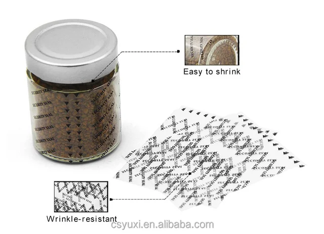 heat sensitive customize bottle lid shrink wrap for heat seal