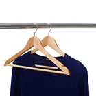 Coat Natural Inspring Bois Cintre Gugertree Solid Wooden Suit Coat Hangers Wood Clothes Hanger Natural Finished