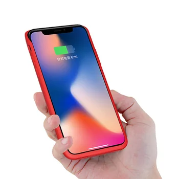 For Iphone X case 5000mah Rechargeable Battery Backup Charging Case wireless charger