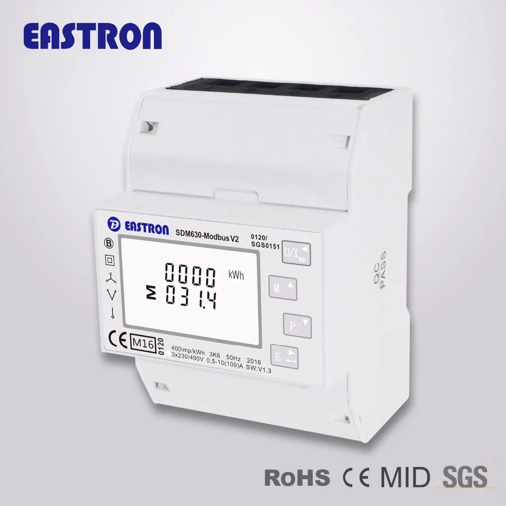 SDM630 Modbus V2 Three Phase Modbus Energy Meter Bi Directional RS485