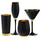 Glass SXGC Midnight Black Frosted Martini Glass