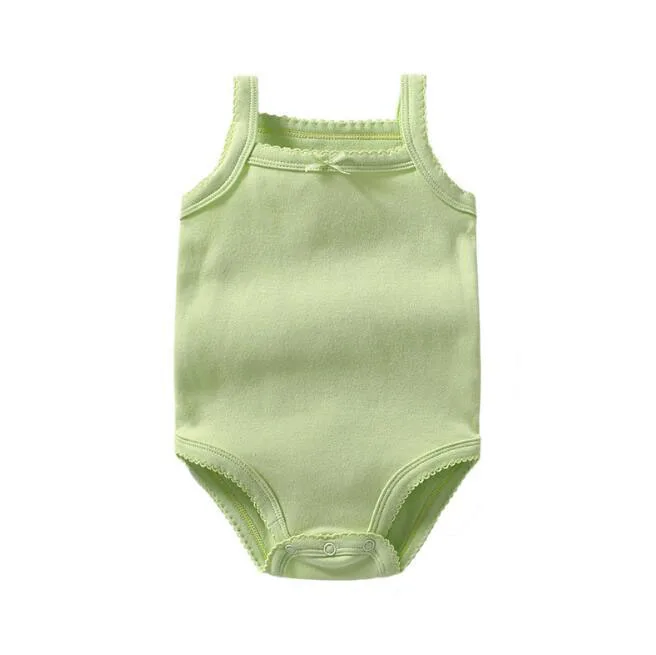 manufacturer Sleeveless baby rompers baby fabric bamboo bodysuit